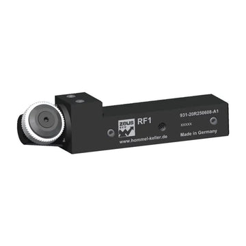 Μανέλα τόρνου ροζέτας κανέλαζ Zeus RF1 931-20R250608-A1, μαύρο σώμα με ασημί ροδέλα κανέλαζ