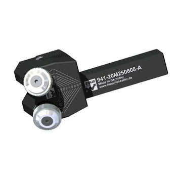 Μανέλα τόρνου ροζέτας κανέλαζ Zeus 941-20M250608-A, μαύρο σώμα με δύο ασημί ροδέλες ρύθμισης