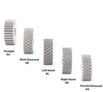 Ροδέλες κανέλαζ Soba AA19 19x9,5x6,3 mm, δείγματα προφίλ Straight, Diamond, Left/Right Hand σε γκρι χρώμα