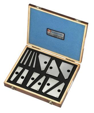Vertex AB-113 angle block set in wooden case, black metal blocks in foam insert