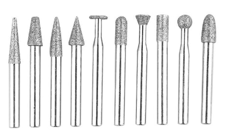 ΣΕΤ 10 τμχ διαμαντόλιμες για περιστροφικές αερόλιμες Besdia