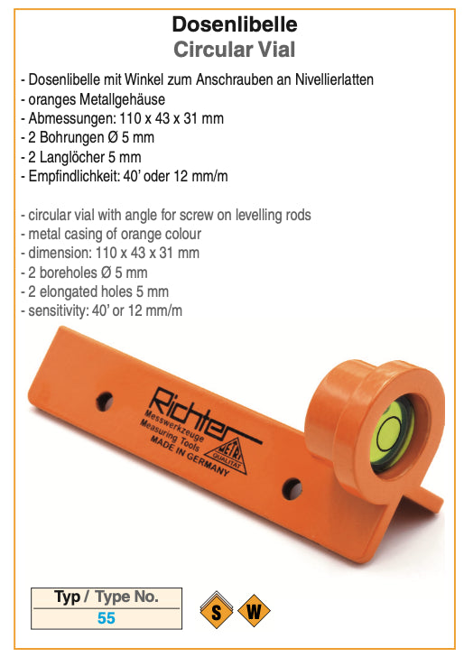 Αλφάδι Μικρό 110 x 43 x 31 mm Richter
