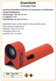 Αλφάδι Μικρό 108 x 43 x 31 mm Richter