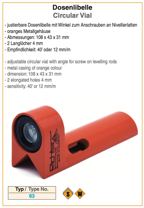 Αλφάδι Μικρό 108 x 43 x 31 mm Richter