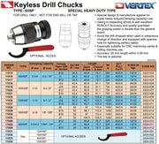 Τσοκ Τρυπανιών - Αυτοματο - Heavy duty - Υψηλής ακριβείας Vertex