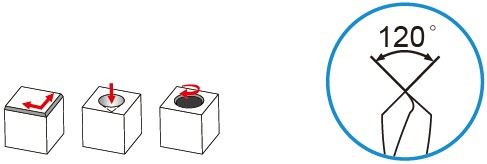 Κονδύλι 60° Chamfer Καρβιδίου Επικαλυμμένο 2φτερο Echain