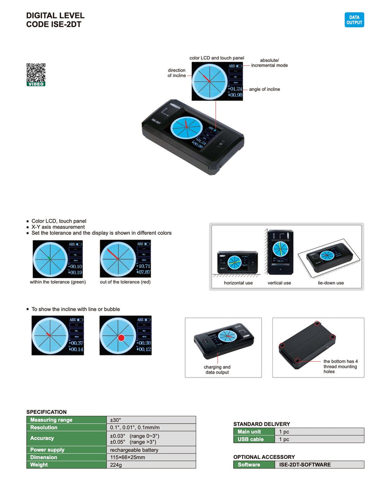 Ψηφιακo Αλφάδι 2 Αξόνων 3D Insize