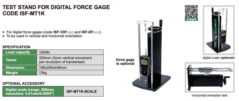 Καθετη Βάση Δυναμομέτρου 1000 Ν Insize