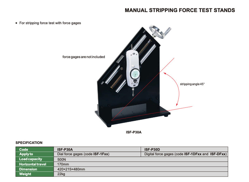 Βάση Δυναμομέτρου 45° 500 Ν Insize
