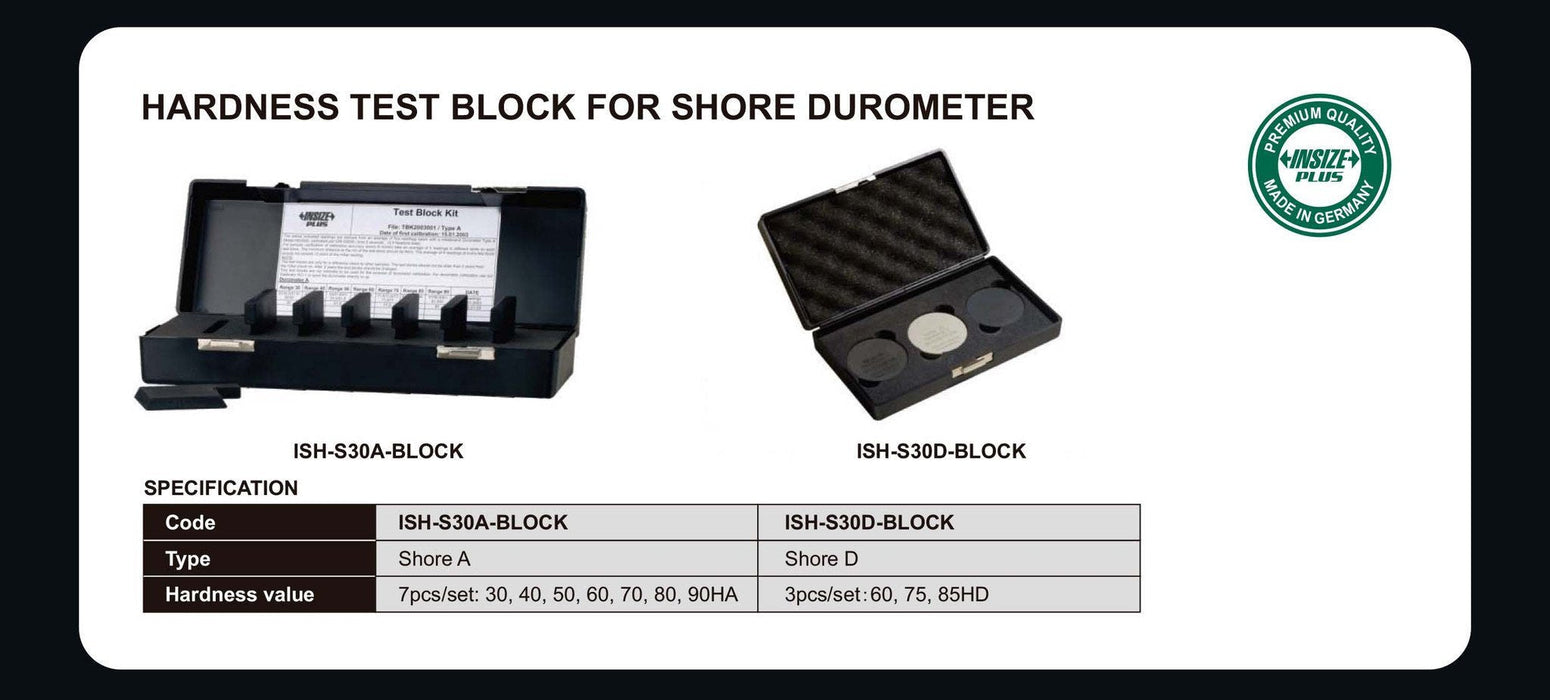 ISH-S30A-BLOCK - Test Block Σκληρότητας για Shore A και Shore D