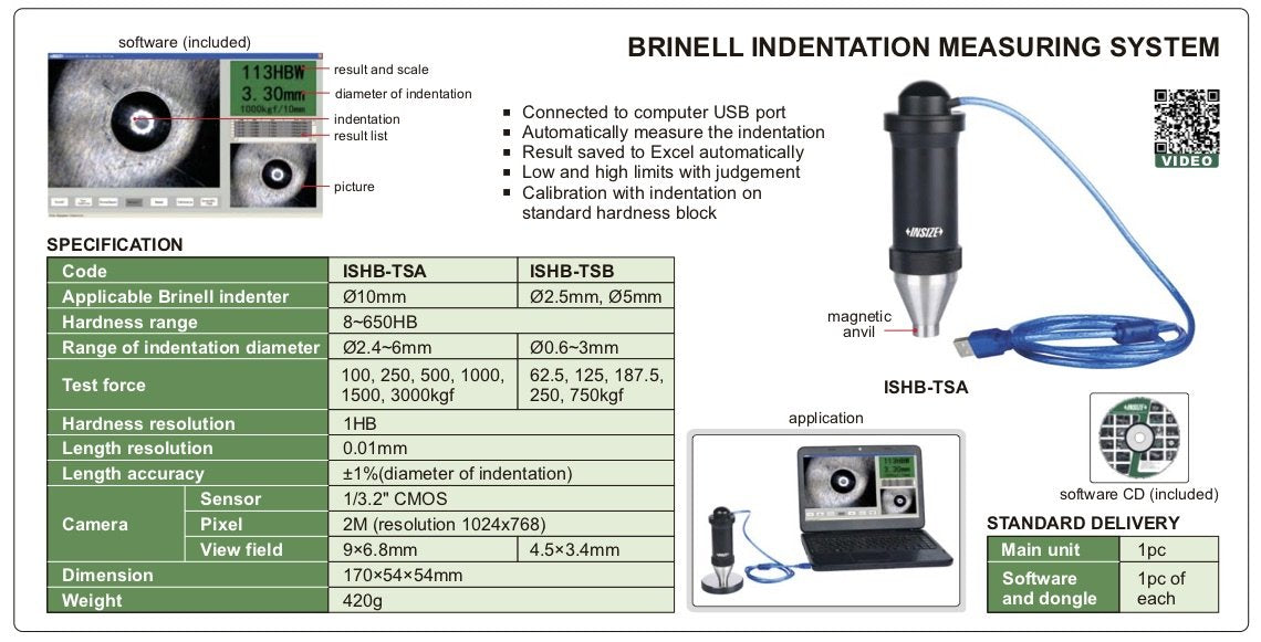 ISHB-TSA - Σκληρόμετρο Brinell