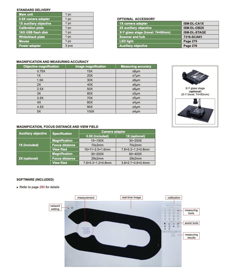 Ψηφιακό Mικροσκόπιο 1080p 15X-100X (με οθόνη, focus stacking) Insize