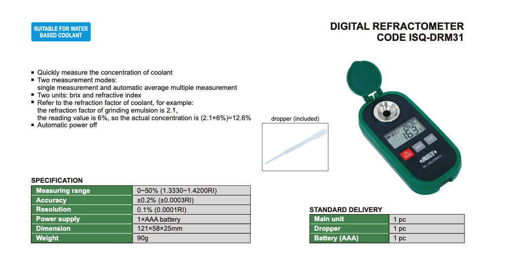 ISQ-DRM31 - Ψηφιακό Διαθλασίμετρο 0-50% BRIX για Σαπουνέλαιο