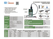 Παχύμετρο Υπερήχων εύρους 0.8-300 mm Insize