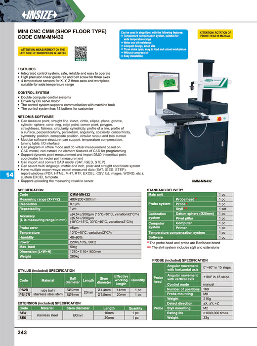 CMM-MN432 - CNC Vision Measuring Systems