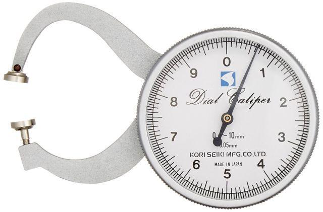 Παχύμετρο μέτρησης λεπτών φιλμ, σελοφάν , δέρματος, χαρτιού (μαλακά υλικά) Kori