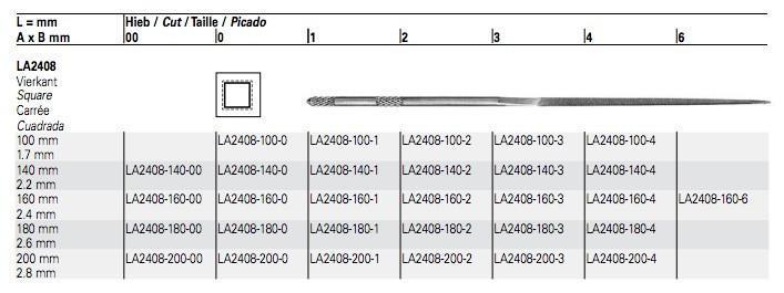 Λίμα Ωρολογοποιού Τετράγωνη Vallorbe