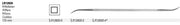 Στραβόλιμα τετράγωνη Vallorbe LR12830-170-2, 170 mm, λεπτή μεταλλική λίμα με καμπύλη άκρη και τετράγωνη διατομή