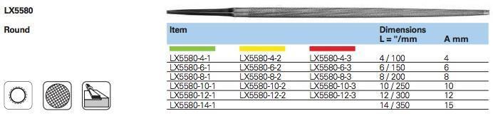 Λίμα μηχανουργική - Στρογγυλή Vallorbe
