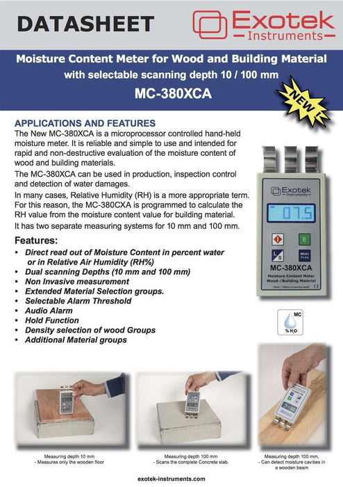MC-380XCA - Υγρασιόμετρο - Σκυροδέματος, Μπετού, Τσιμέντου 3 Λαμών για μη Καταστροφικές Μετρήσεις