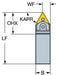 MTENN-2020K16 - Μανέλες Τόρνου Εξωτερικές Γενικής Χρήσης & Ξεχοντρίσματος - Τετράγωνο TN--