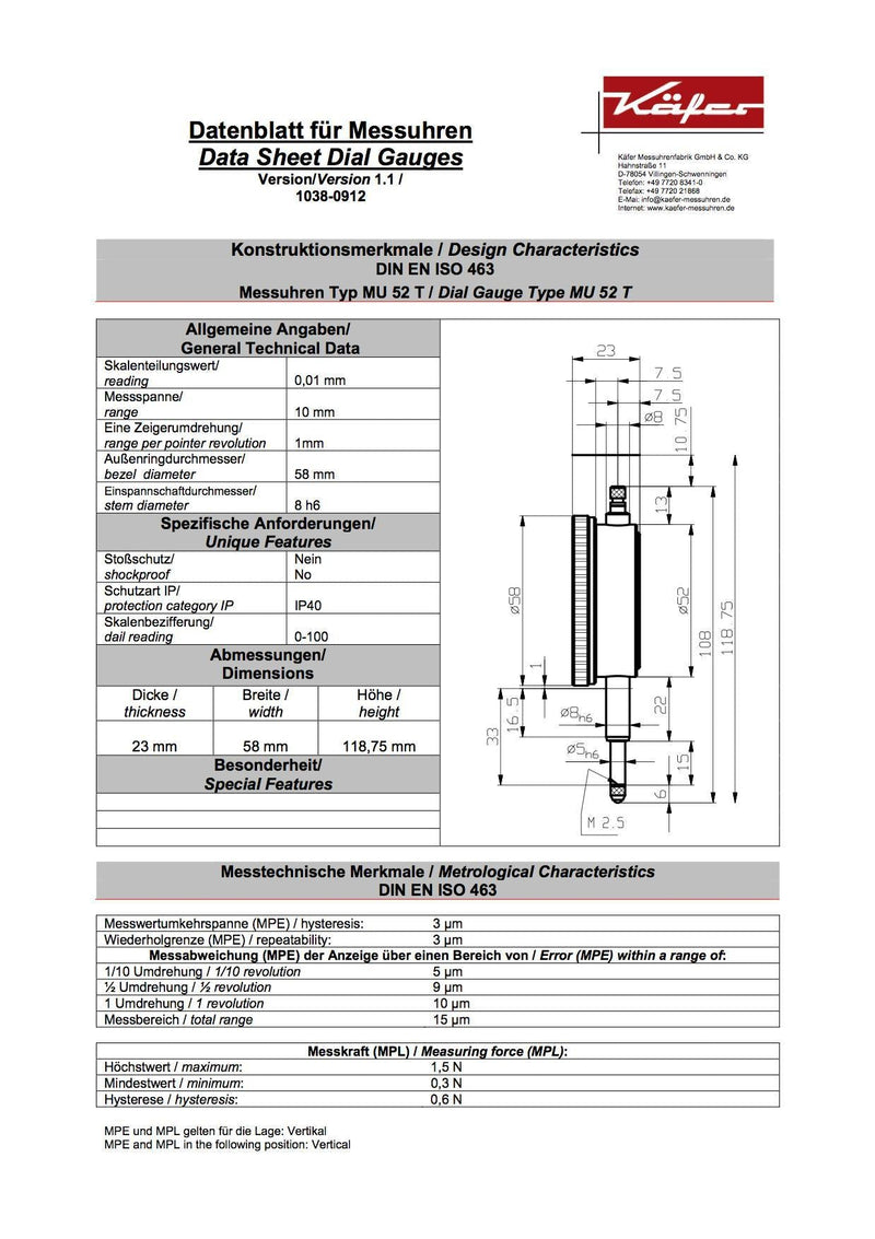 Ρολόι Γράφτη Shockproof Kafer