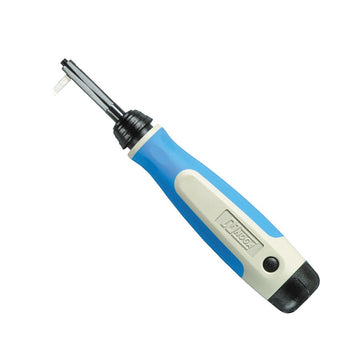 Λαβή απογρεζωτή Noga SLOT CLEANER NG3210, μπλε-λευκή εργονομική με μαύρη κεφαλή και λεπίδα στην άκρη