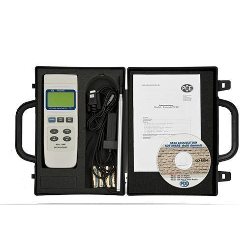 Ανεμόμετρο - Θερμόμετρο - Μετρητής Παροχής Αέρα- Hot wire (για πολύ χαμηλές ταχύτητες) με μνήμη μετρήσεων Pce