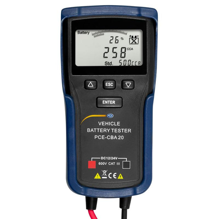 PCE-CBA 20 - Πολύμετρο για μπαταρια αυτοκινητου