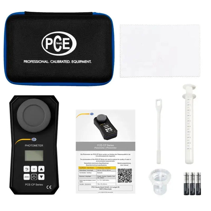 PCE-CP 11 - Μετρητής Ποιότητας Νερού, Χλωρίου, pH, Σιδήρου, Ολικής Σκληρότητας