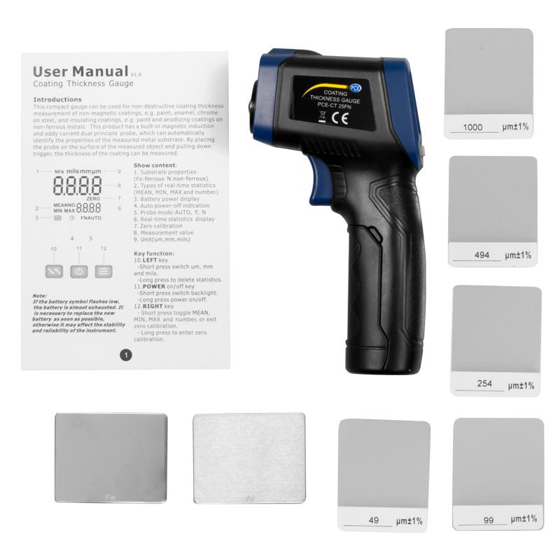 Παχύμετρο Επικάλυψης - Βαφής (βαφή αυτοκινήτων κ.α.) Ferous και NonFerous Pce