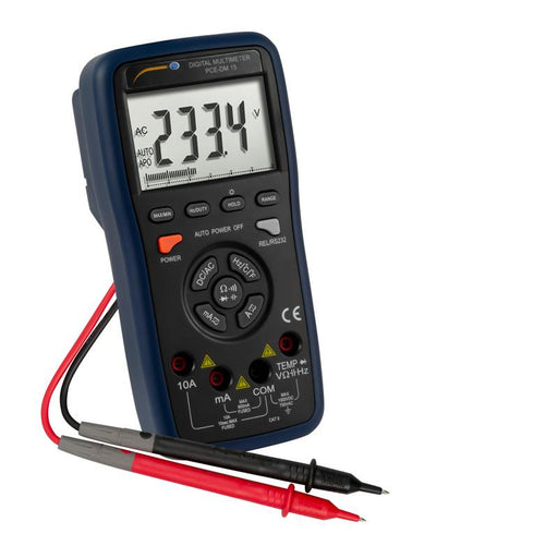 PCE-DM 15 - Πολύμετρο - Βολτόμετρο - Θερμόμετρο με θερμοστοιχείο τύπου Κ
