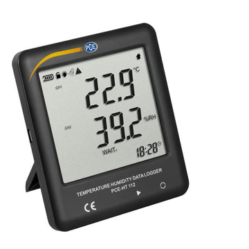 Υγροθερμόμετρο datalogger PCE Instruments PCE-HT 112 με μεγάλη LCD οθόνη, μαύρο, επιτοίχιας τοποθέτησης