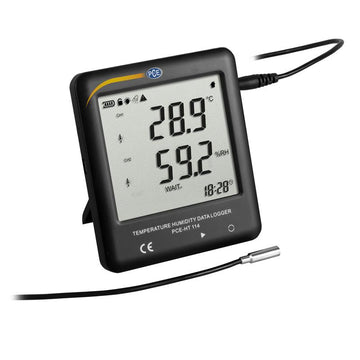 Υγροθερμόμετρο PCE Instruments PCE-HT 114 με μεγάλη LCD και εξωτερικό αισθητήρα σε καλώδιο 2 m