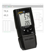 Υγροθερμόμετρο datalogger PCE Instruments PCE-HT 72 με οθόνη %RH/°C και πλήκτρα χειρισμού, μαύρο σώμα