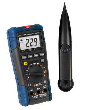 Ψηφιακό πολύμετρο PCE Instruments PCE-LT 12 με οθόνη 229V και ανιχνευτή καλωδίων/NCV, μπλε-μαύρο σώμα
