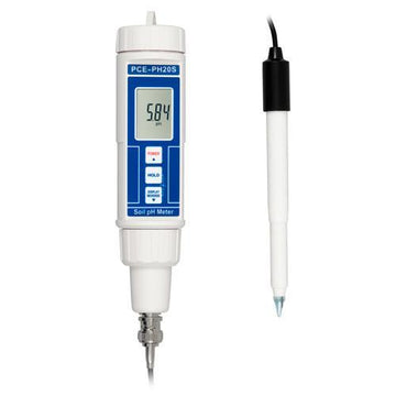 Μετρητής pH χώματος PCE Instruments PCE-PH20S με ψηφιακή οθόνη και εξωτερικό ηλεκτρόδιο-αιχμή με καλώδιο