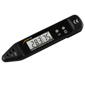 Υγρασιόμετρο-θερμόμετρο pen PCE Instruments PCE-PTH 10, μαύρο, με LCD οθόνη και πλήκτρα MIN/MAX