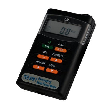 PCE-SPM 1 solar power meter, black with LCD display and orange control buttons