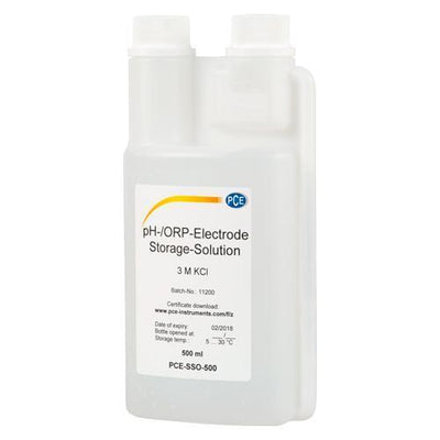 Διάλυμα αποθήκευσης ηλεκτροδίου pH/ORP PCE PCE-SSO-500, μπουκάλι 500 ml με λευκή ετικέτα 3M KCl