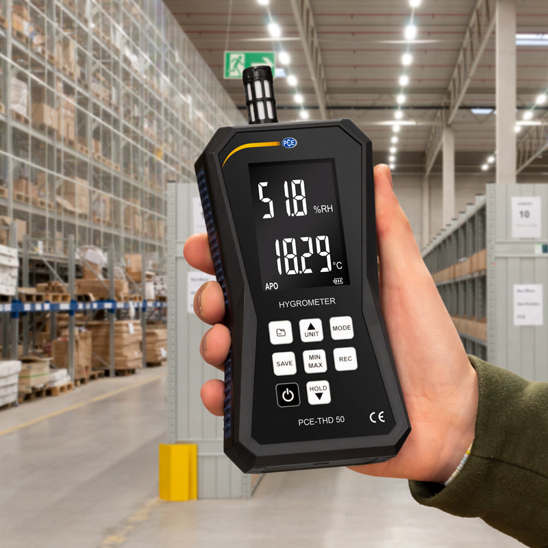 Υγρασιόμετρο & Θερμόμετρο Χώρου Σημείο Δρόσου - Υγρού Bολβού - USB (Datalogger) Pce