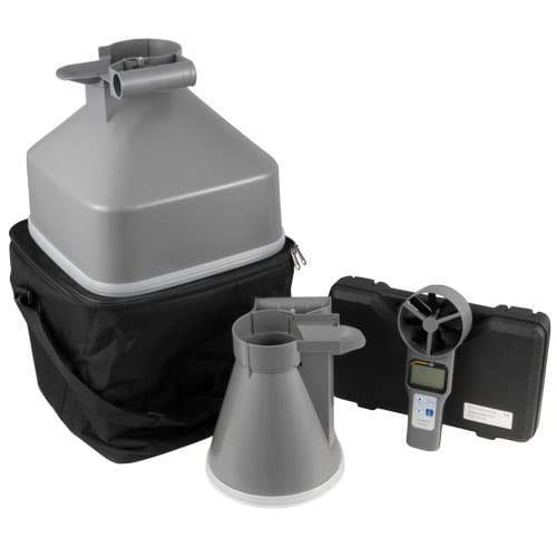 Ανεμόμετρο- Θερμόμετρο- Υγρασιόμετρο με Κώνους Παροχής Pce