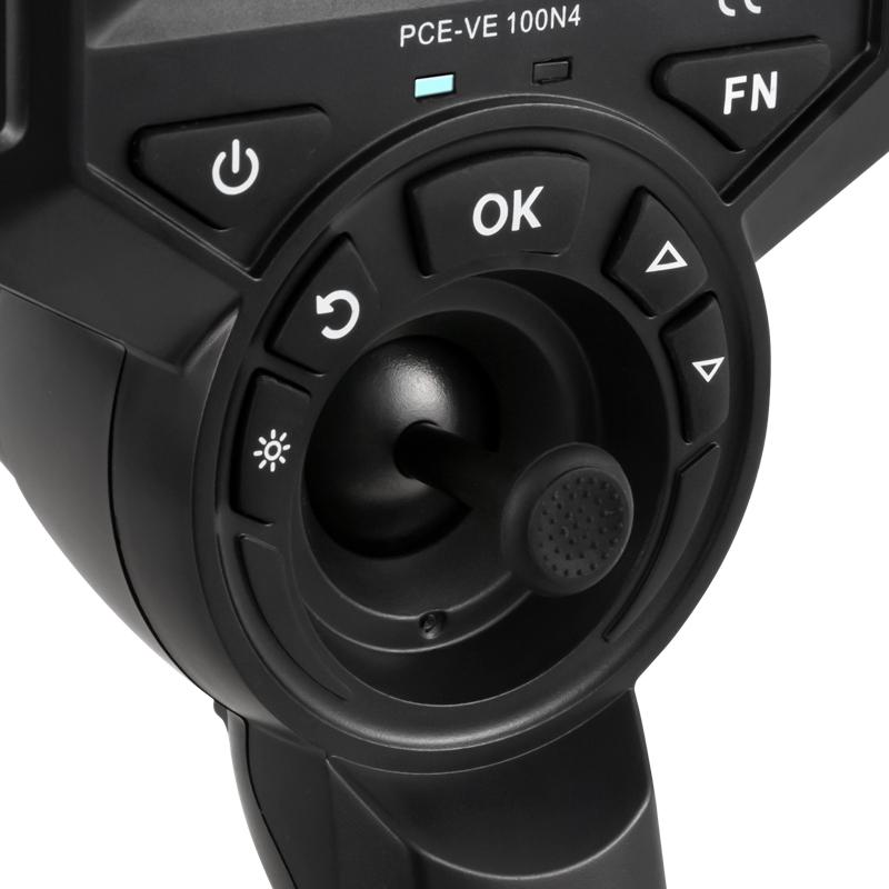 Χειριστήριο ενδοσκοπίου PCE Instruments PCE-VE 100N4 με joystick και πλήκτρα OK/FN σε μαύρο σώμα
