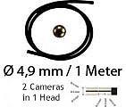 Κάμερα ενδοσκοπίου PCE Instruments PCE-VE-2in1-N Ø4,9mm με καλώδιο 1m, διπλή κάμερα σε μία κεφαλή
