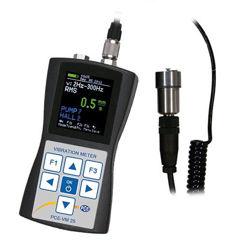 PCE-VM 25 - Μετρητής Δονήσεων για έλεγχο και συντήρηση- Ανάλυση FFT- Θερμόμετρο
