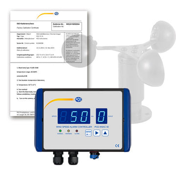 PCE PCE-WSAC 50 wind speed alarm display/controller, digital readout and control buttons
