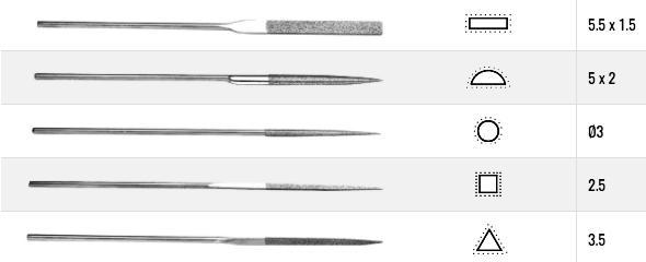 Διαμαντόλιμες Χειρός ΣΕΤ 5 τεμάχια Besdia