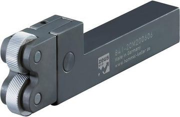 Μανέλα τόρνου ροζέτας κανέλαζ διπλή Zeus RW841-20M200806, μεταλλική με δύο ροδέλες κανέλαζ και μαύρη λαβή