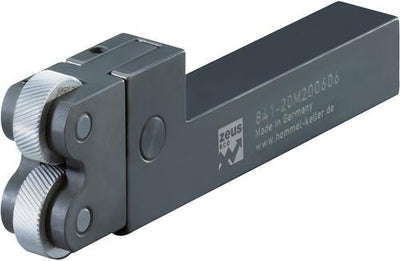 Μανέλα τόρνου ροζέτας κανέλαζ διπλή Zeus RW841-20M200806, μεταλλική με δύο ροδέλες κανέλαζ και μαύρη λαβή