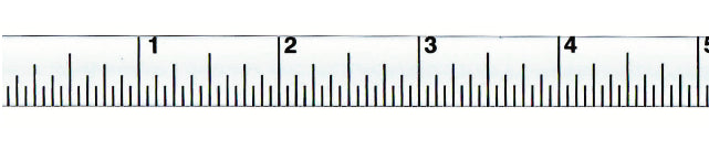 Αυτοκόλλητη Μετροταινία Ατσάλινη Inches 1/16 Richter